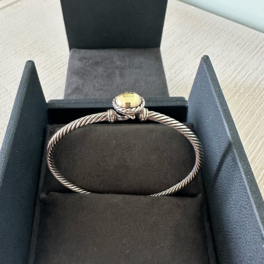 David Yurman Chatelaine bracelet with 18k gold. Size small